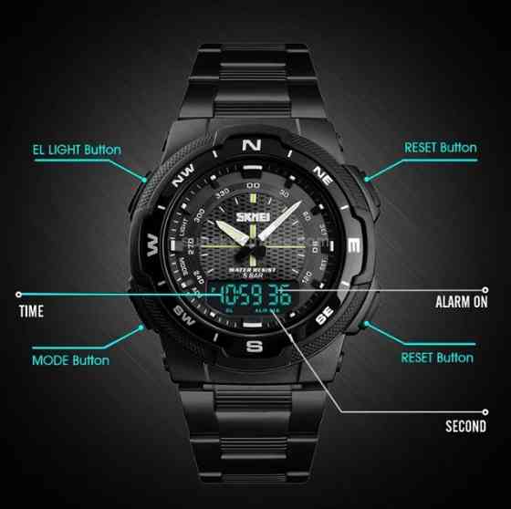 Мужские наручные часы Skmei Marshal Black VIP Винница