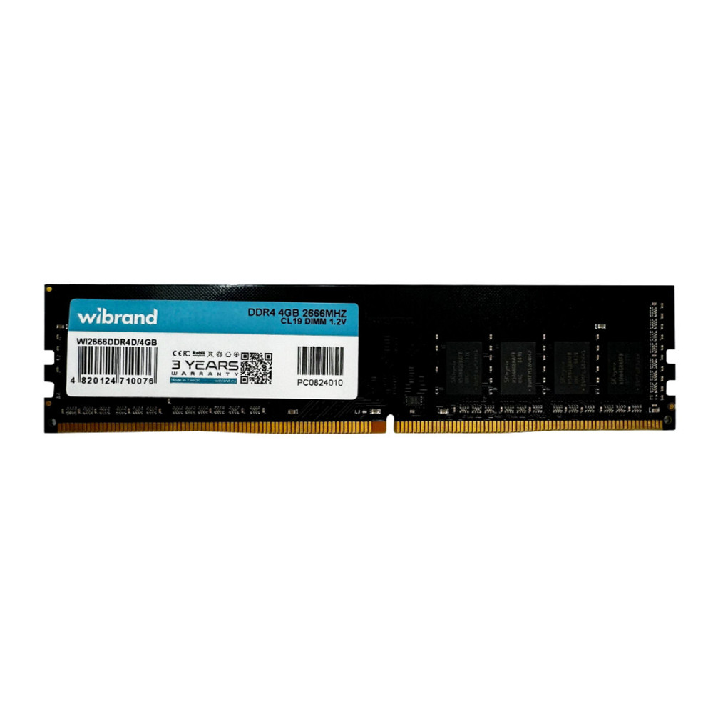 DDR4 Wibrand 4GB 2666MHz CL19 DIMM (WI2666DDR4D/4GB) Київ - фото 1
