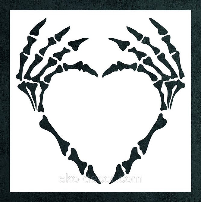 Декоративное настенное 3D Панно «Скелет», Декор на стену с объемом 50*50 см, Белый Киев - изображение 9