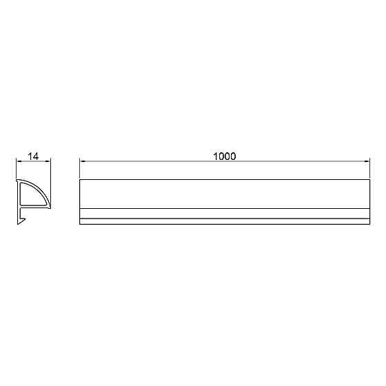 Декоративна планка для піддона та ванни Qtap Water cover WHI60101401 Київ