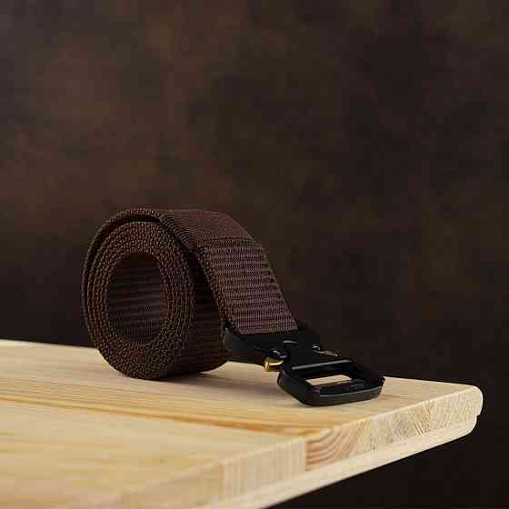 Ремень мужской текстильный Vintage 20338 Коричневый Киев