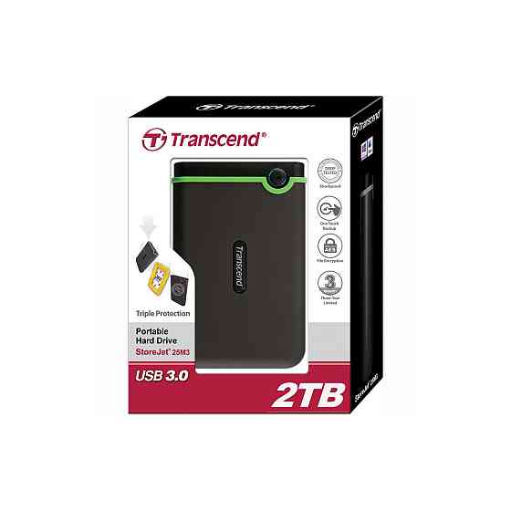 PHD External 2.5'' Transcend USB 3.1 25M3S 2Tb Iron Gray SATA Киев