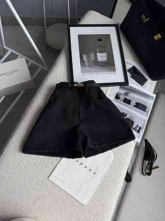 Женские базовые повседневные шорты турецкий кашемир Черный, 44 Одесса