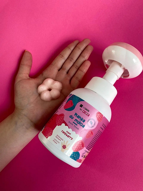 Мус для душу та рук з ароматом малини Квіточка HiSkin 300 мл Київ - фото 3