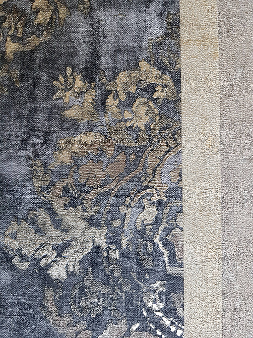 Шпалери вінілові на флізеліні AS creation Garda 1.06Х10.05 класика структурні дамаск золоті вензель на чорному Київ - фото 2