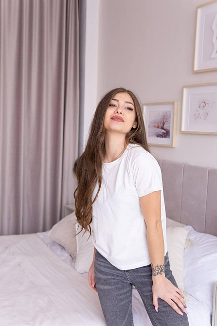 Базова футболка жіноча котон Молочний S Харків - фото 5