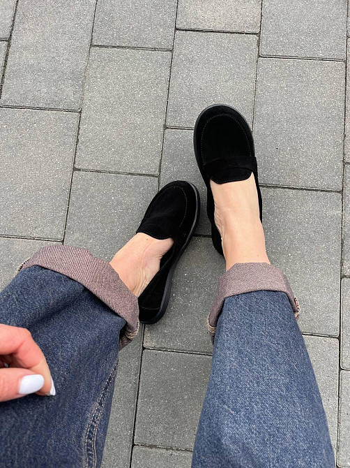 MOD GAR Лофери жіночі MOD GAR 9864 чорні (весна-осінь, замша натуральна) (5805) Коломия - фото 8