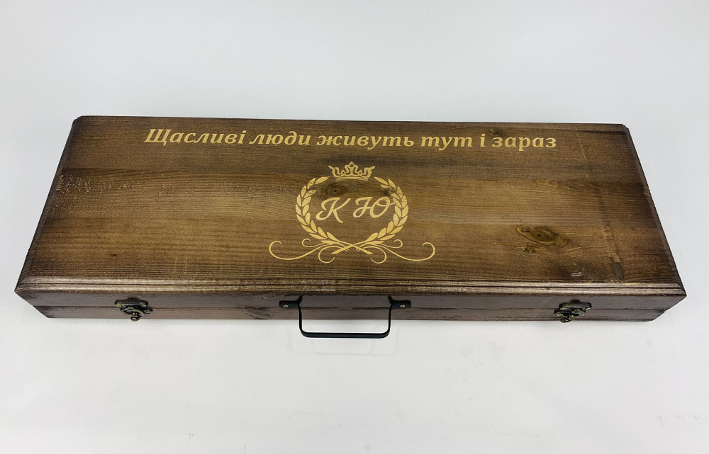 Подарунковий набір шампурів в дерев'яному кейсі для пікніка ОРІОН HAPPY DAYS Тернопіль - фото 6