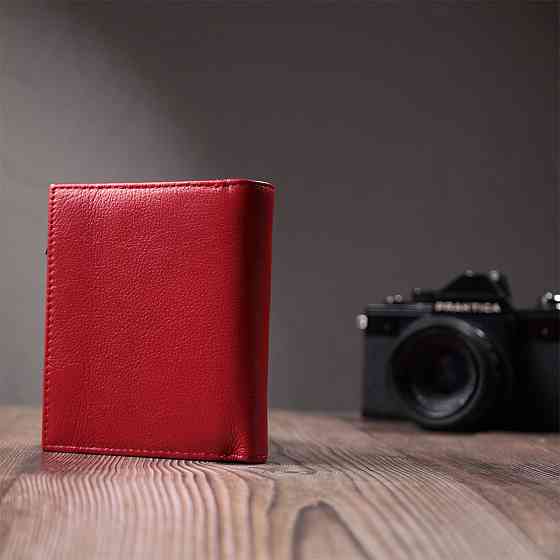 Яркий женский кошелек с монетницей из натуральной кожи ST Leather 22712 Красный Киев