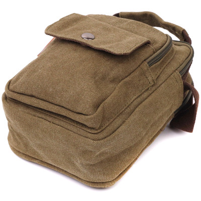 Сумка Vintage Из текстиля Оливковая (22219) Винница - изображение 9