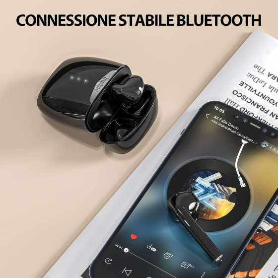 Бездротові навушники TWS Inphic i16 Black водонепроникні Bluetooth 5.1 Hi-Fi стерео сенсорні для спорту та телефону Київ