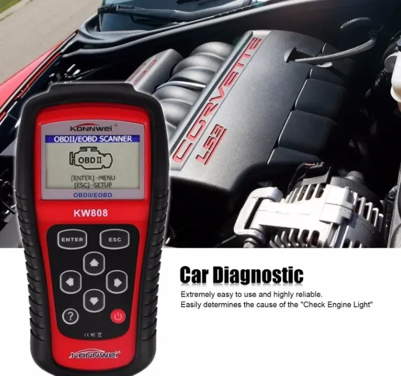 Автомобільний діагностичний сканер OBDII/EOBD сканер KW 808 Одеса - фото 1