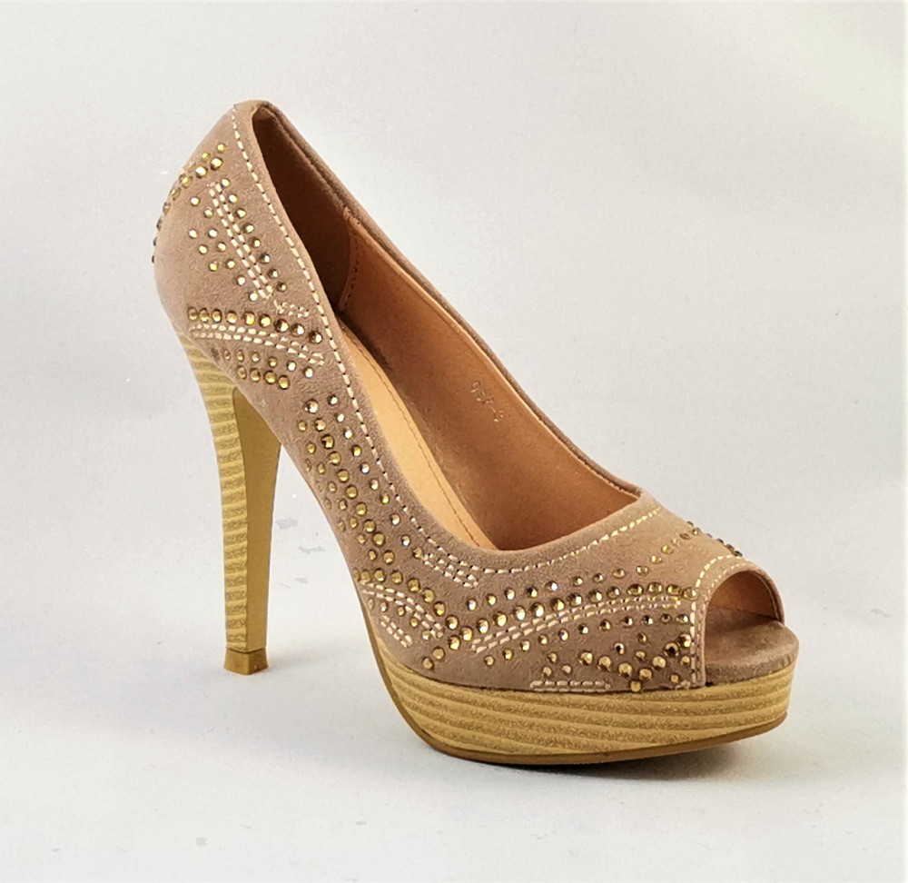 Жіночі Бежеві Туфлі на Каблуку Шпильке Замшеві Модельні (розміри: 36,37,38,39,40,41) — 37-3 Дніпро - фото 3