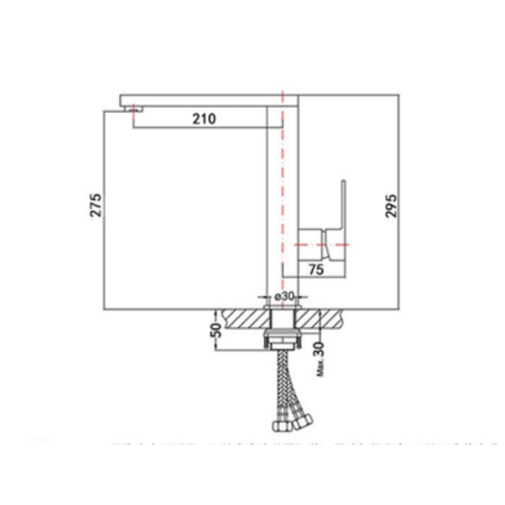 Змішувач кухонний VALESO 30 FHP (8569S) Коломыя