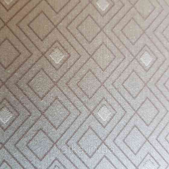 Текстильні шпалери на флізеліновій основі Cador Rasch Textil 086569 темно-бежева основа квадрати геометрія Київ
