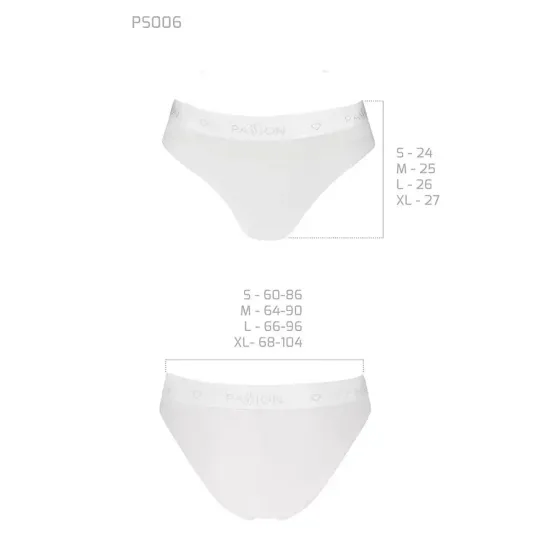 Трусики з прозорою вставкою Passion PS006 PANTIES S, white Львов
