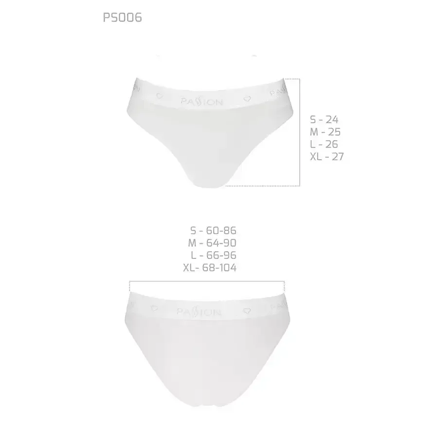 Трусики з прозорою вставкою Passion PS006 PANTIES S, white Львов - изображение 5