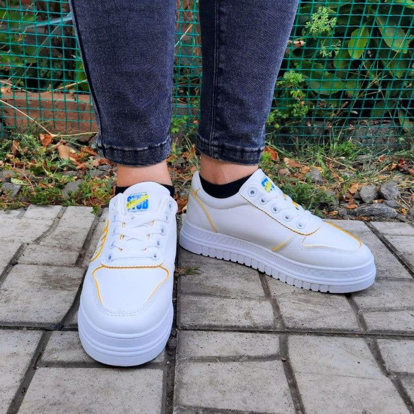 Женские Кроссовки Белые Слипоны Мокасины (размеры: 36,37,38,39,40) Днепр - изображение 8