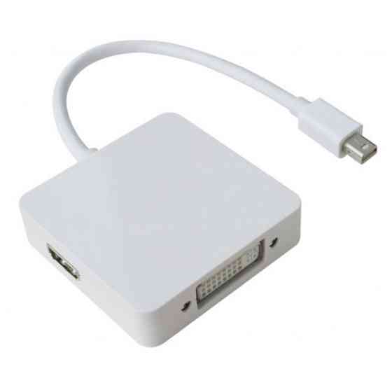 Перехідник mini DisplayPort M --> HDMI/DisplayPort/DVI (24+5), FHD 1080p, кабель 0.2 м (S0416) Киев