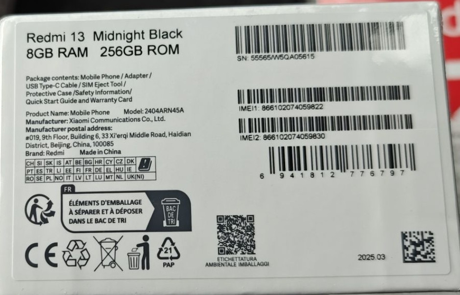 Смартфон Redmi 13, 8/256Gb. Без, Black, Blue Київ - фото 2