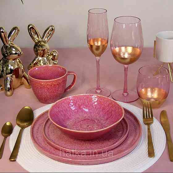 Салатник піала Olens "Pink" 17,5Х5 см кераміка рожева Київ