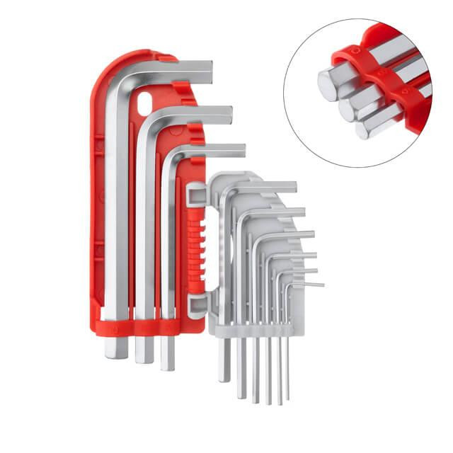 Набір ключів Г-подібних шестигранних, 9 шт., 1,5-10 мм, S2, професійні INTERTOOL HT-1801 Київ - фото 2