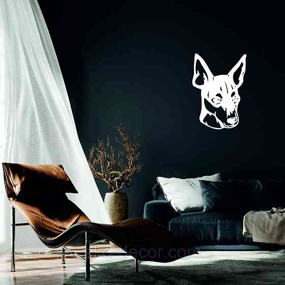 Декоративное настенное Панно «Фокстерьер», Декор на стену 110*93 см, Белый Киев