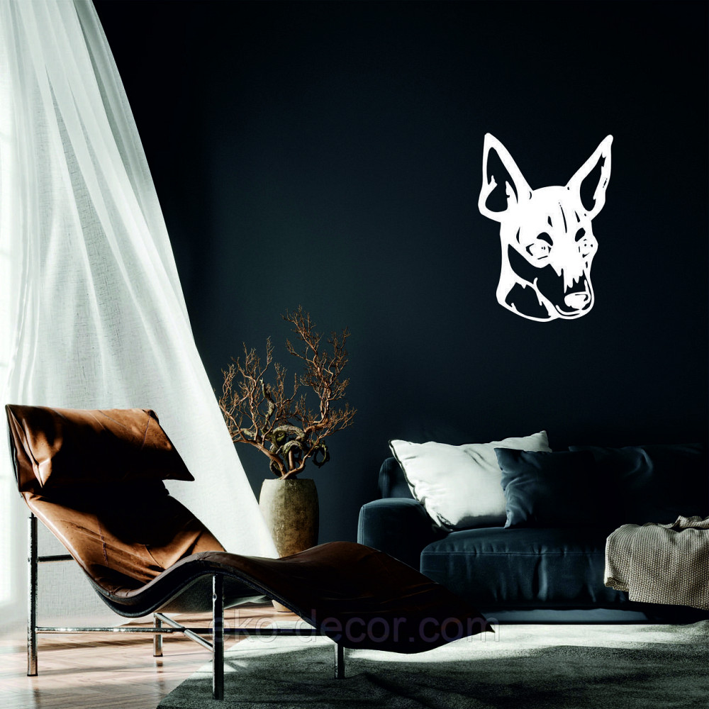 Декоративное настенное Панно «Фокстерьер», Декор на стену 110*93 см, Белый Киев - изображение 1