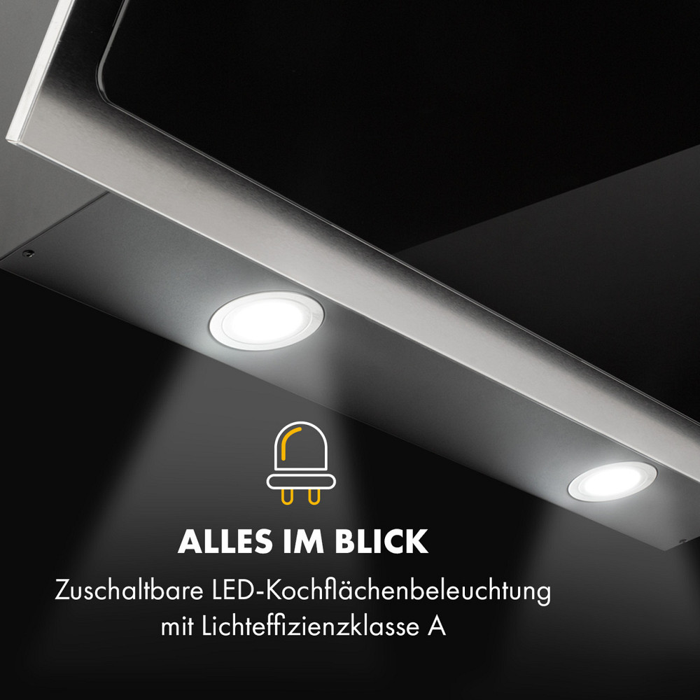 Вытяжка Alessia вытяжка над головой 350 м³/ч Push Control черный 90 см (Германия, читать описание) Ровно - изображение 7