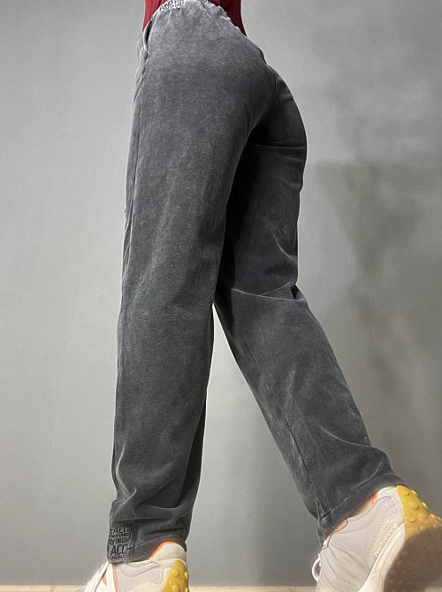 Брюки женские Yimeite 516 мом бананы вареные тай дай трикотажные талия на резинке черные, черный, З6 Киев - изображение 2