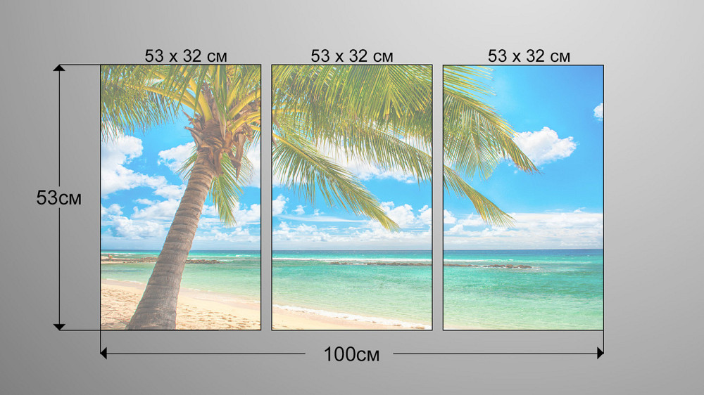 Модульна картина Пляж Аrt-172_3А Київ - фото 3