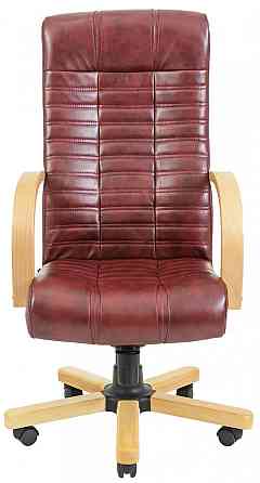 Офісне Крісло Керівника Richman Atlant Titan Bordo Wood-Beech М2 AnyFix Бордовий Київ