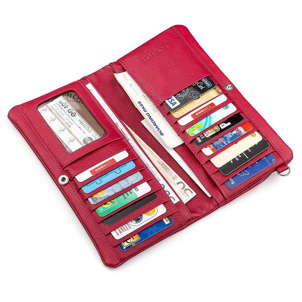 Гаманець жіночий Boston 18470 (B213) шкіра Бордовий Київ - фото 6