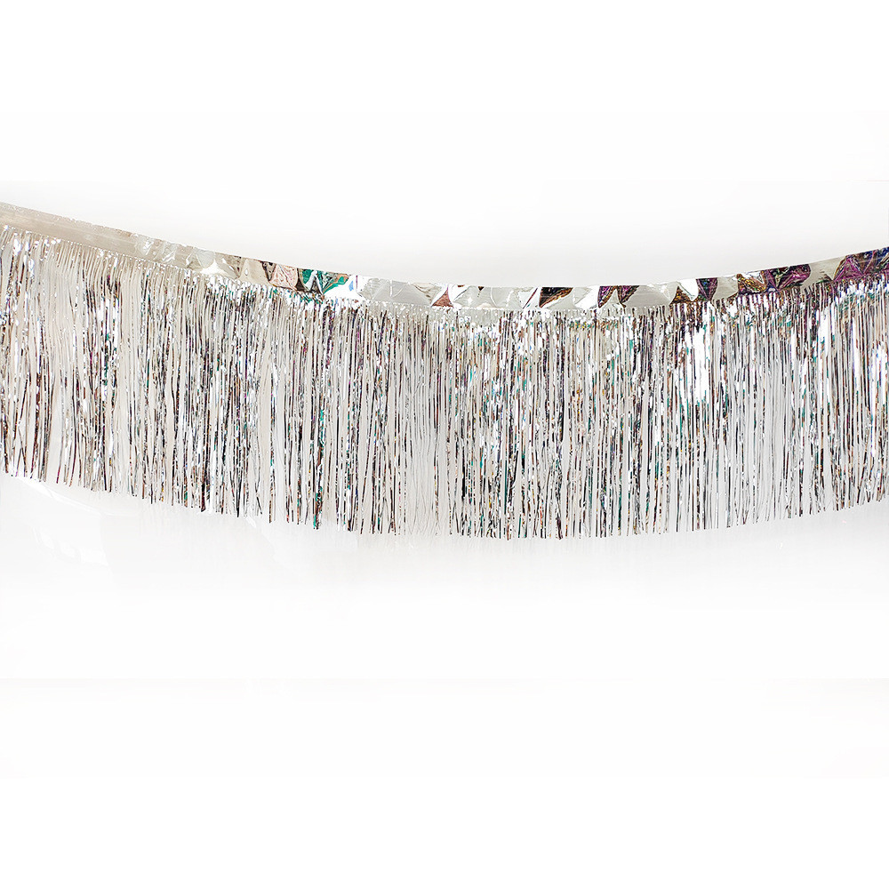 Дощик гірлянда на стіну 29 см на 300 см сріблястий Київ - фото 4