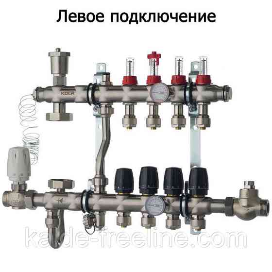 Колектор бічне підключення 1011 нержавіюча сталь в зборі на 4 виходи Харків