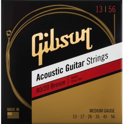 Струни для гітари Gibson SAG-BRW13 80/20 Bronze Acoustic Guitar String Medium (13-56) (231188) Вінниця - фото 1