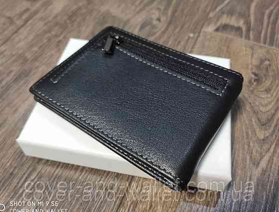 Кожаный зажим для денег с прозрачным окном на магнитах Helen Verde 283 Киев