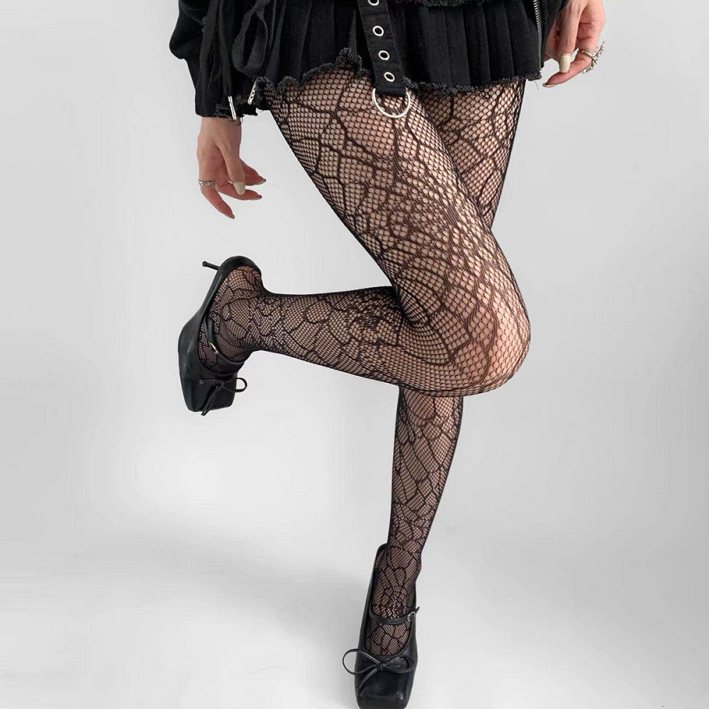 Колготи павутина сітка one size чорний Київ - фото 3