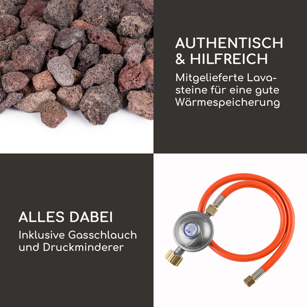 Нагрівач для патіо Lavastone 30 000 БТЕ / 8,8 кВт загартоване скло сталь сріблястий (Німеччина, читати Рівне - фото 7