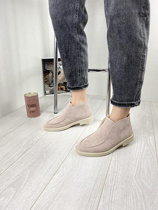 Daragani Черевики жіночі Daragani пудра натуральна замша высота 9 см (3160) Коломия - фото 4