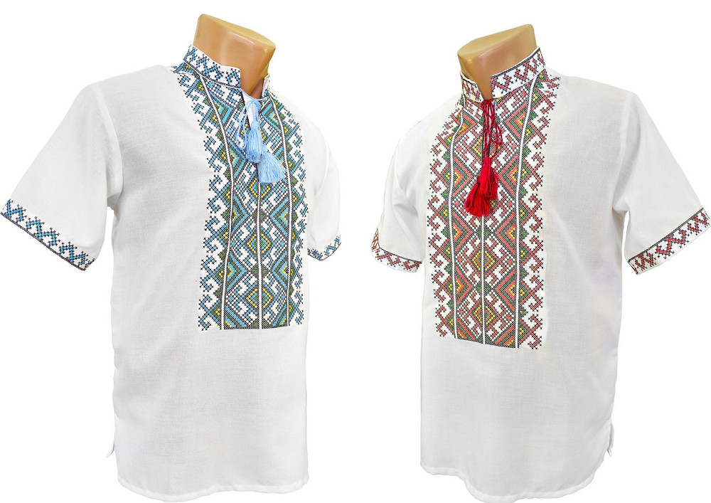 Чоловіча вишиванка на домотканому полотні Гармонія Київ - фото 1