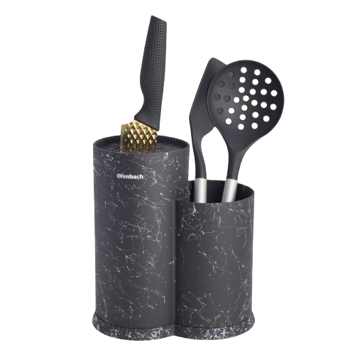 Підставка для ножів та кухонного приладдя 10,3*10,3*23см подвійна 100208 Ofenbach Житомир - фото 3