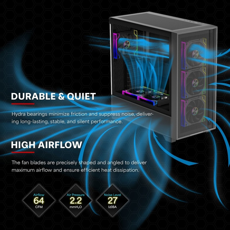 Вентилятор для корпуса 120mm*3 Xilence GAMING XPF360.ARGB PWM Винница - изображение 11