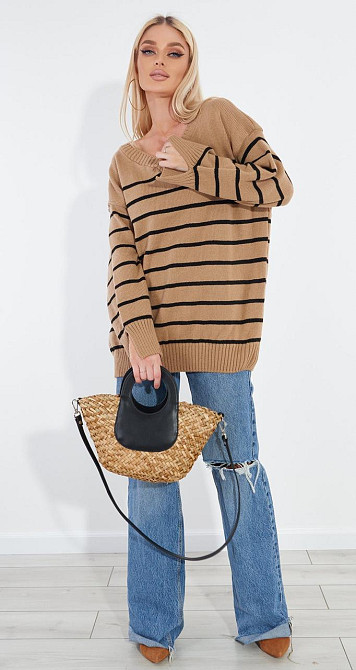 Свитер в полоску с мысом (48-52) Киев - изображение 4