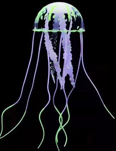 Світні медузи для акваріума. Силіконові декорації для акваріума Зелений Київ - фото 1