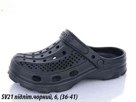 Тапочки пляжные подростковые САБО (6 пар) черные (36-41р.) ТМ CROSS Киев