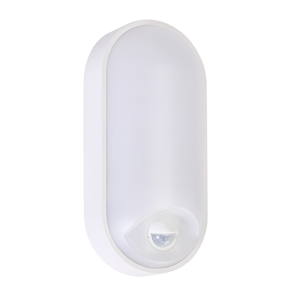 Світлодіодний світильник вологозахищений PALERMO-15 3CCT 15W IP54 білий з датчиком руху Київ - фото 1