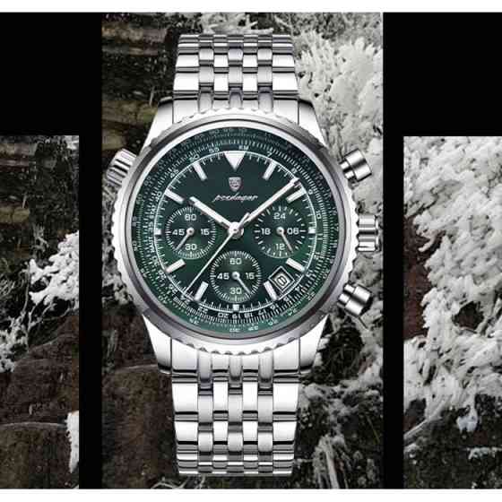 Чоловічий наручний годинник Poedagar Avalon (Сріблясті) Вінниця