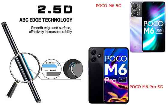 Захисне скло ArmorGlass для POCO M6 5G, POCO M6 Pro 5G – стійке до подряпин та ударів Київ