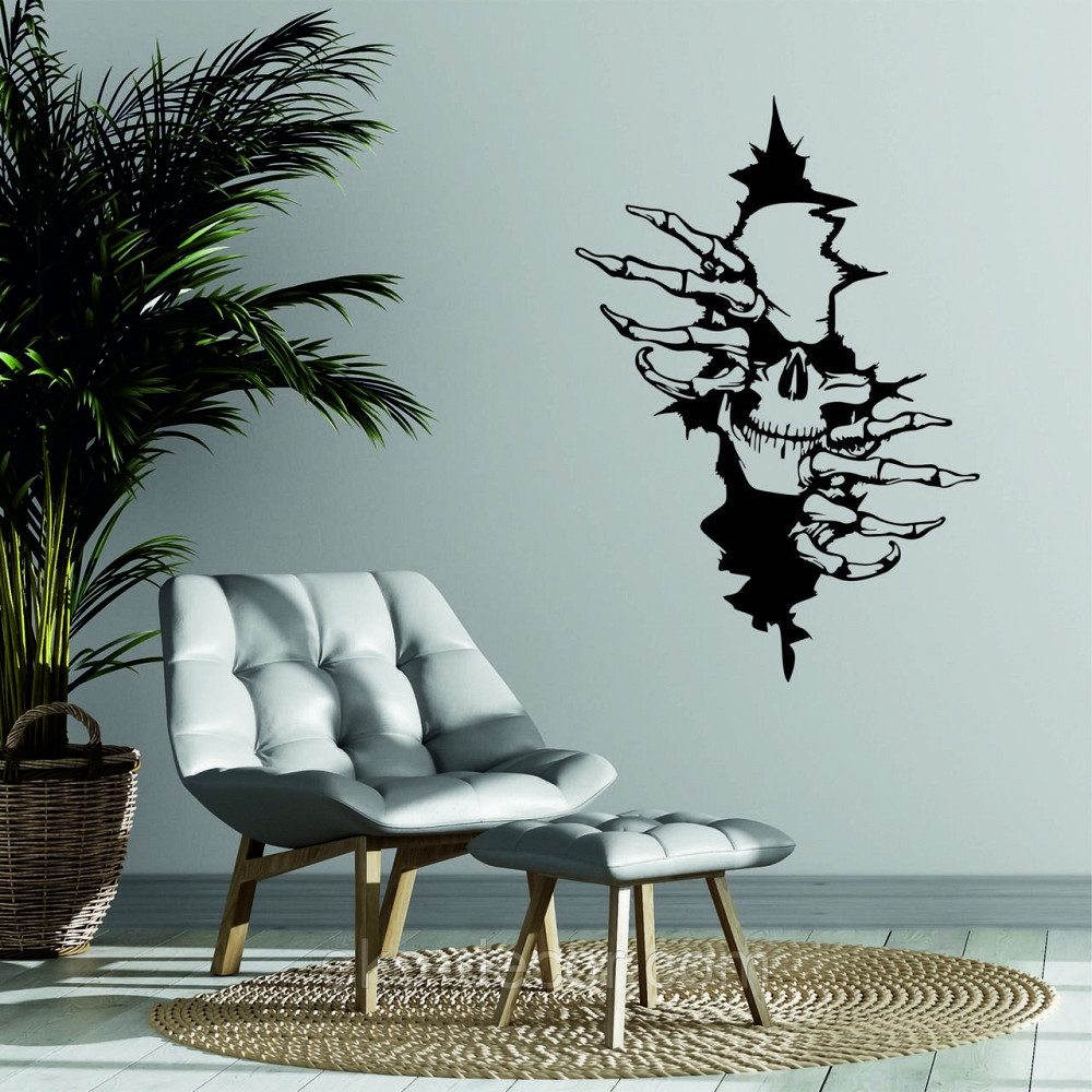 Декоративне настінне Панно «Скелет», Декор на стіну 110*75 см, Чорний Київ - фото 4